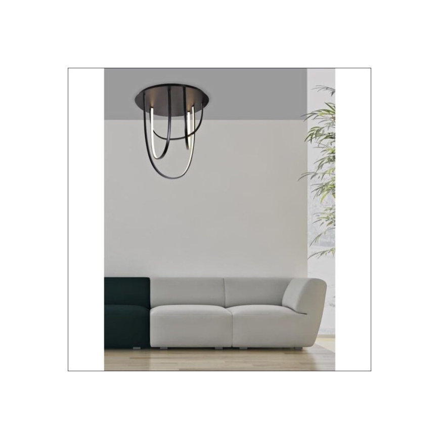 Zambelis 1951 - Lámpara de techo LED regulable LED/80W/230V negro