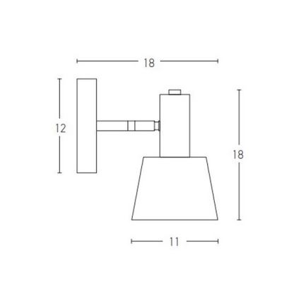 Zambelis 20218 - Foco de pared 1xE14/25W/230V blanco