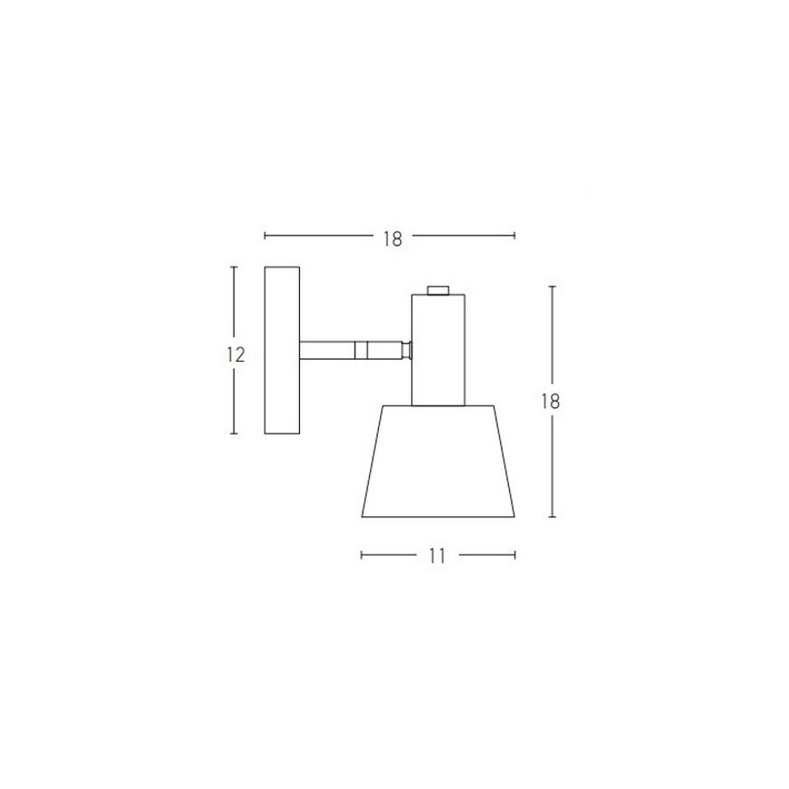 Zambelis 20218 - Foco de pared 1xE14/25W/230V blanco