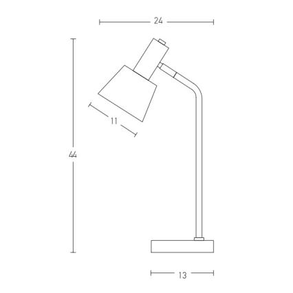 Zambelis 20221 - Lámpara de mesa 1xE14/25W/230V blanco