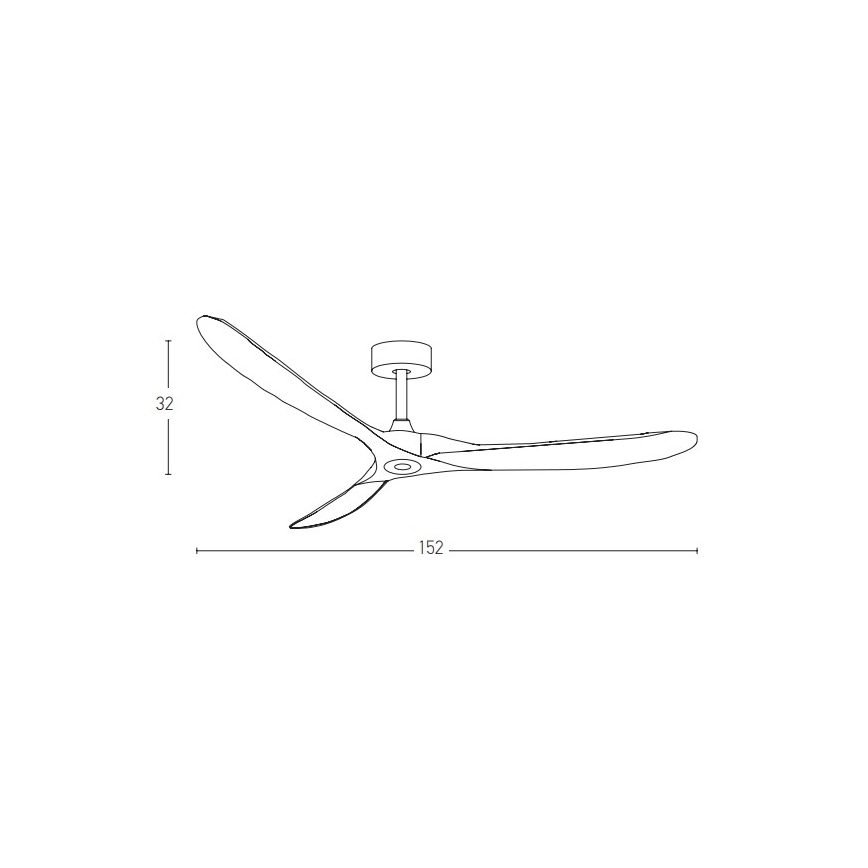 Zambelis 20259 - Ventilador de techo + control remoto
