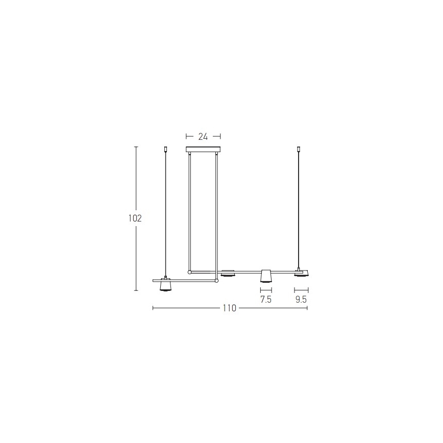 Zambelis 2035 - Lámpara colgante LED LED/28W/230V
