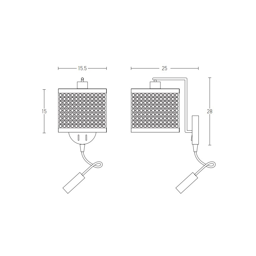 Zambelis 20355 - Aplique LED 1xE27/40W + LED/3W/230V ratán