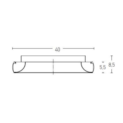 Zambelis 2040 - Plafón LED regulable LED/30W/230V diá. 40 cm negro