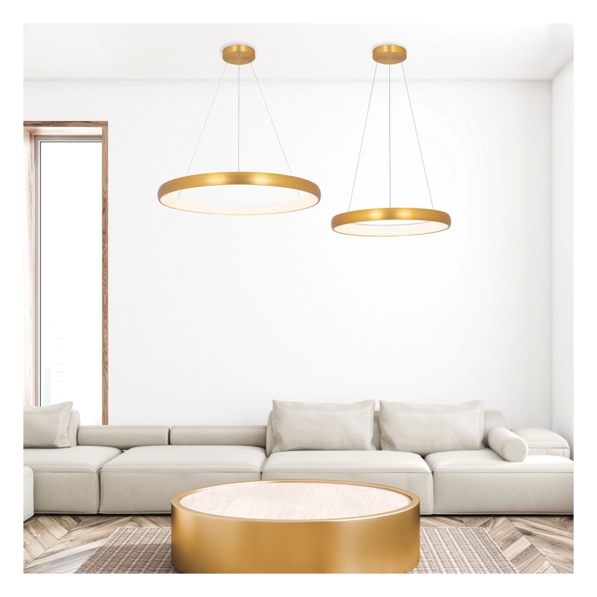 Zambelis 2046 - Lámpara de araña LED regulable LED/30W/230V diá. 40 cm dorado