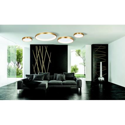 Zambelis 2058 - Plafón LED regulable LED/60W/230V diá. 80 cm dorado