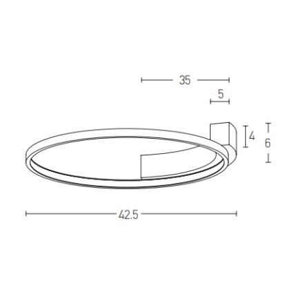 Zambelis 2074 - Aplique LED LED/25W/230V diá. 42,5 cm negro