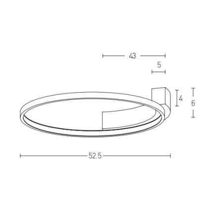 Zambelis 2077 - Aplique LED LED/31W/230V diá. 52,5 cm blanco