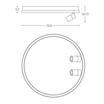 Zambelis 22015 - Plafón LED regulable LED/71W/230V blanco