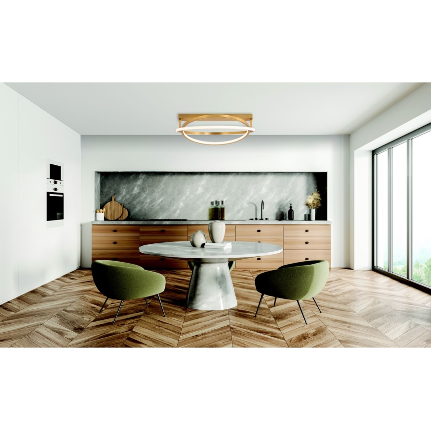 Zambelis 22018 - Lámpara de techo LED regulable LED/56W/230V diá. 60 cm dorado