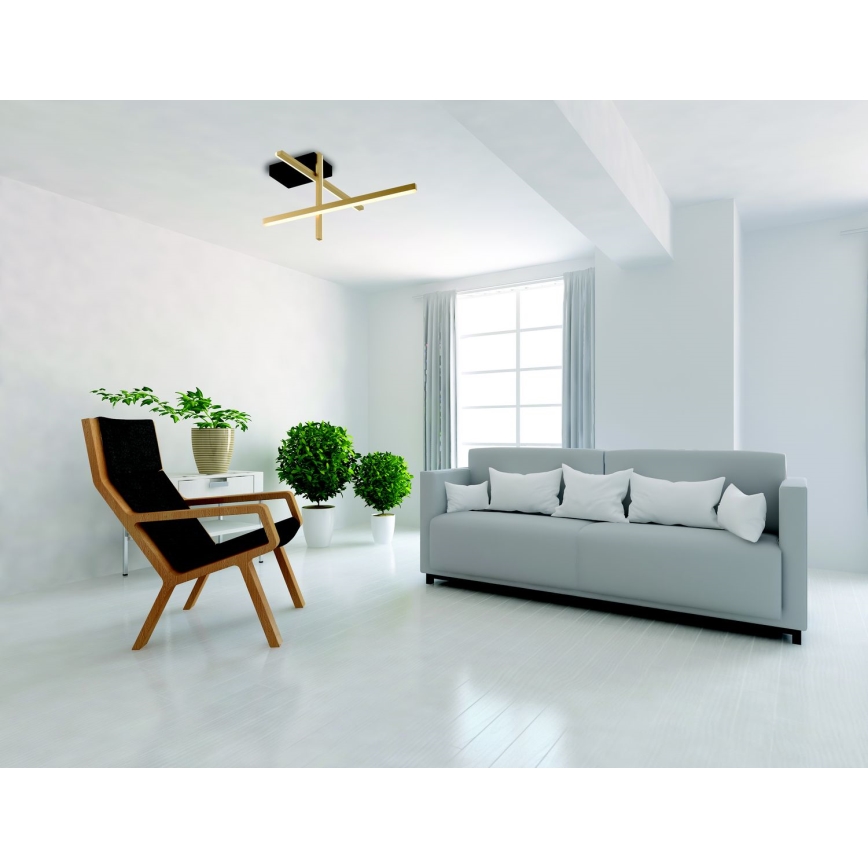 Zambelis 22024 - Lámpara de techo LED regulable LED/25W/230V dorado
