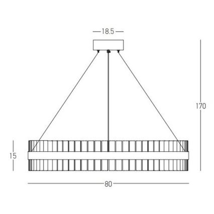 Zambelis 22040 - Lámpara de araña LED regulable LED/68W/230V dorado