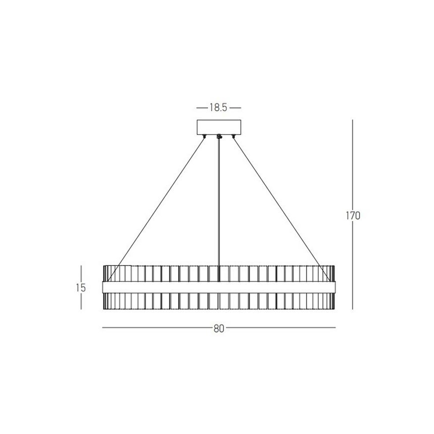 Zambelis 22040 - Lámpara de araña LED regulable LED/68W/230V dorado
