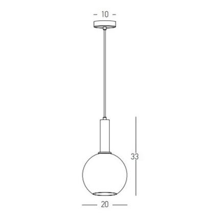 Zambelis 22071 - Lámpara colgante 1xE27/40W/230V diá. 20 cm dorado