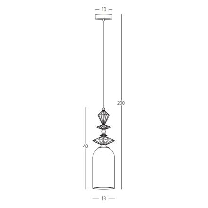 Zambelis 22078 - Lámpara colgante 1xE27/40W/230V