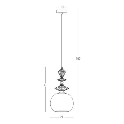 Zambelis 22079 - Lámpara colgante 1xE27/40W/230V