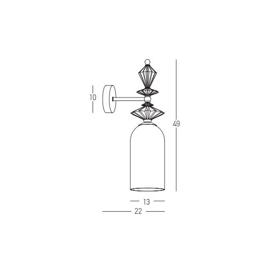Zambelis 22080 - Aplique 1xE27/40W/230V