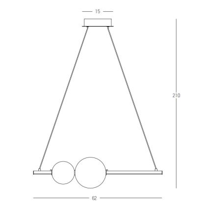 Zambelis 22108 - Lámpara de araña LED regulable LED/11W/230V dorado