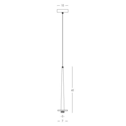 Zambelis 22111 - Lámpara LED colgante LED/3W/230V CRI90 dorado