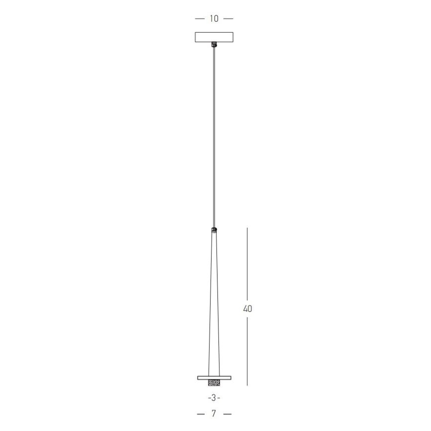 Zambelis 22111 - Lámpara LED colgante LED/3W/230V CRI90 dorado