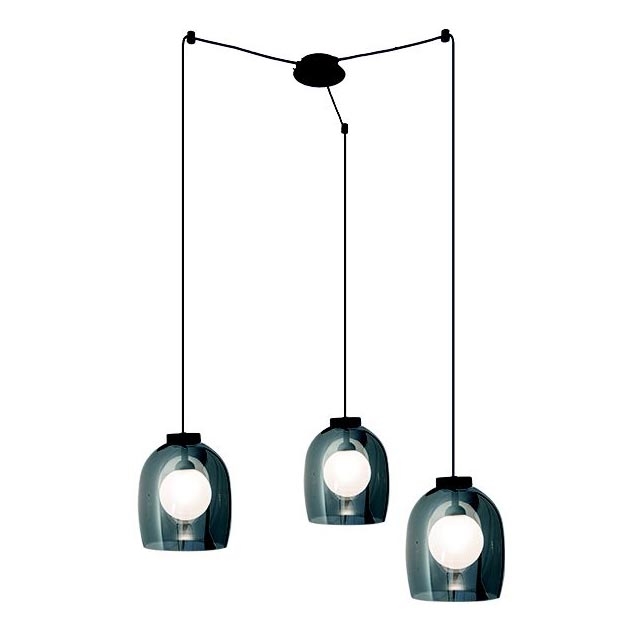 Zambelis 22145 - Lámpara colgante 3xG9/5W/230V araña negro