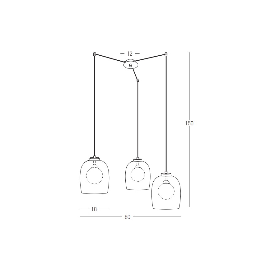 Zambelis 22145 - Lámpara colgante 3xG9/5W/230V araña negro