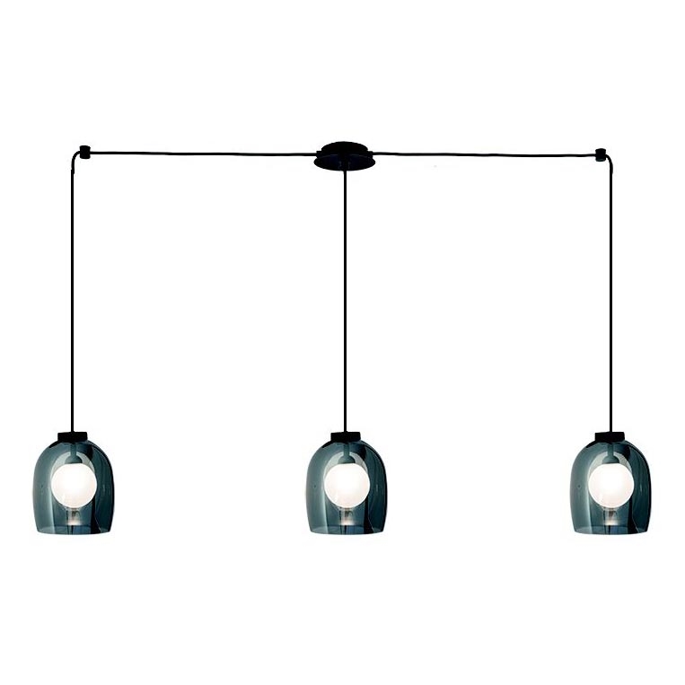 Zambelis 22146 - Lámpara colgante 3xG9/5W/230V araña negro