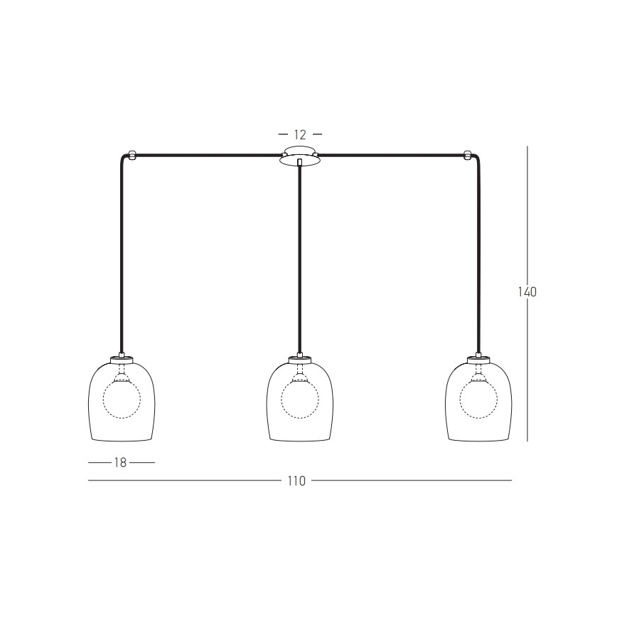 Zambelis 22146 - Lámpara colgante 3xG9/5W/230V araña negro