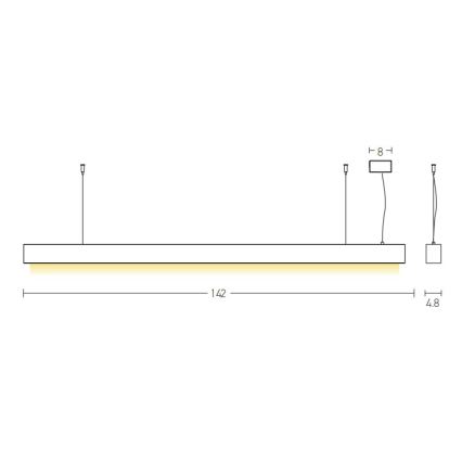 Zambelis 22210 - Lámpara LED colgante LED/45W/230V