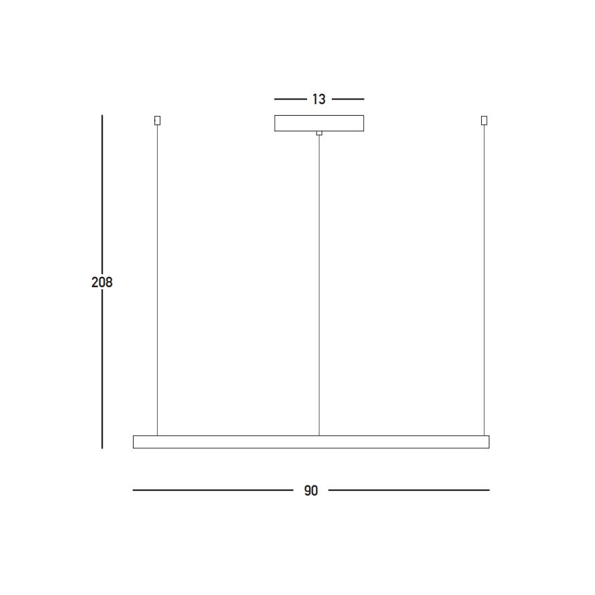 Zambelis 23035 - Lámpara de araña LED regulable LED/45W/230V 3000K diá. 90 cm negro