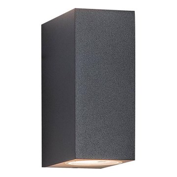 Zambelis E124 - Aplique de exterior 2xGU10/15W/230V IP54 antracita