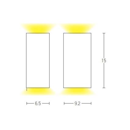 Zambelis E124 - Aplique de exterior 2xGU10/15W/230V IP54 antracita