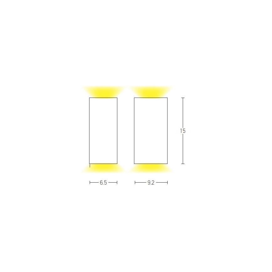 Zambelis E124 - Aplique de exterior 2xGU10/15W/230V IP54 antracita