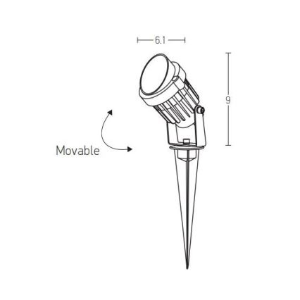 Zambelis E153 - Lámpara LED de exterior LED/5W/230V IP65 antracita