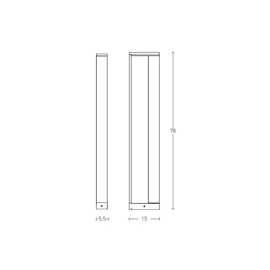Zambelis E208 - Lámpara LED de exterior LED/10W/230V IP54 antracita