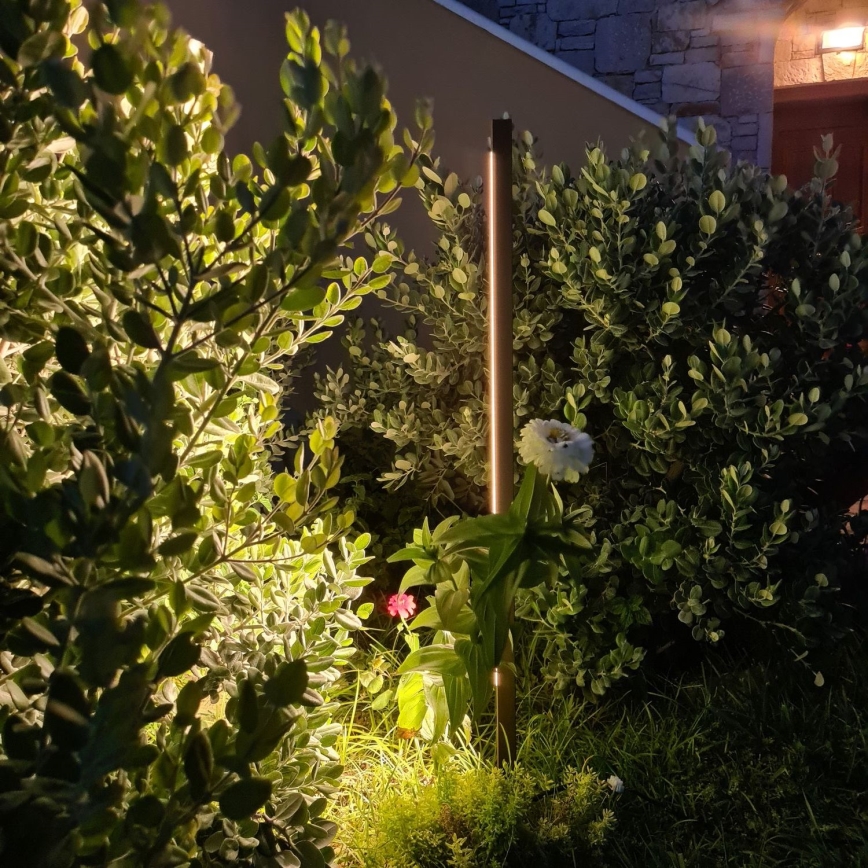 Zambelis E280 - Lámpara LED de exterior LED/15W/230V IP65 marrón