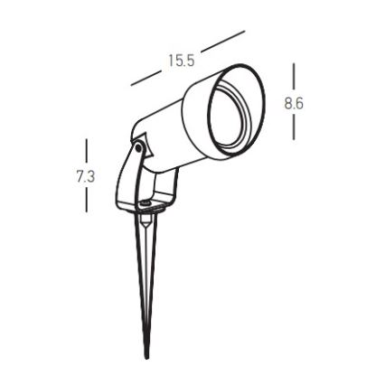 Zambelis E310 - Lámpara de exterior 1xGU10/7W/230V IP54