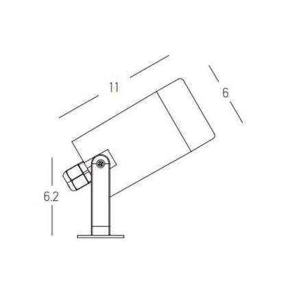 Zambelis E311 - Lámpara de exterior 1xGU10/7W/230V IP54