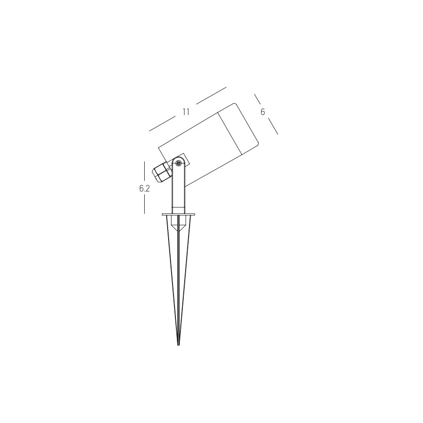 Zambelis E312 - Lámpara de exterior 1xGU10/7W/230V IP54