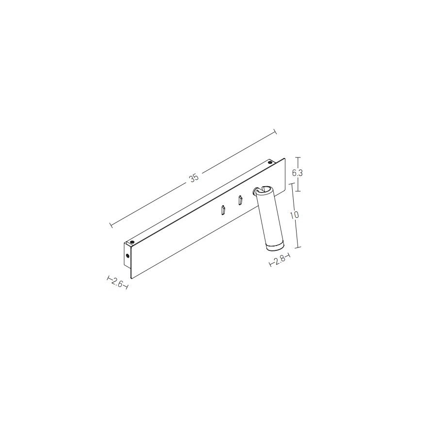 Zambelis H52 - Aplique LED LED/3W + LED/10W/230V blanco