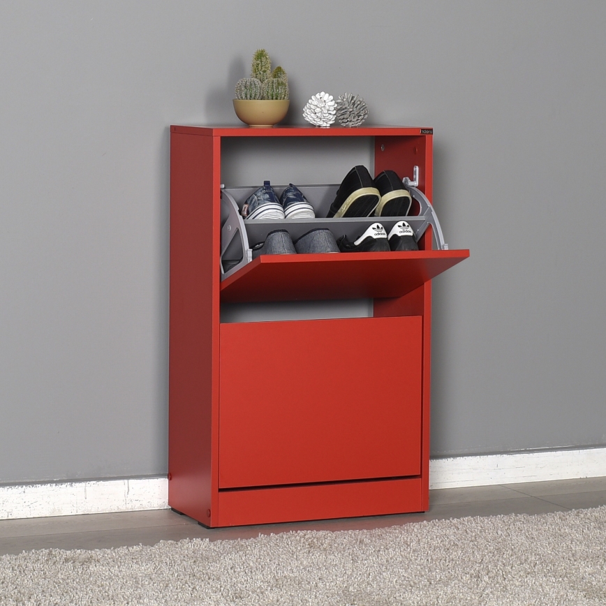 Zapatero 84x51 cm rojo
