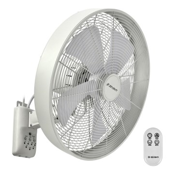 ZEVENTI - Ventilador de pared FREEZE 50W/230V diá. 40 cm blanco + control remoto
