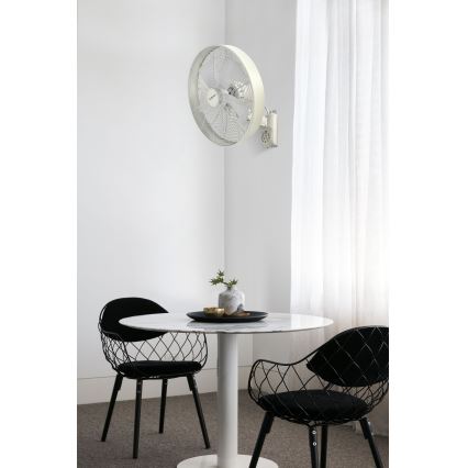 ZEVENTI - Ventilador de pared FREEZE 50W/230V diá. 40 cm blanco + control remoto