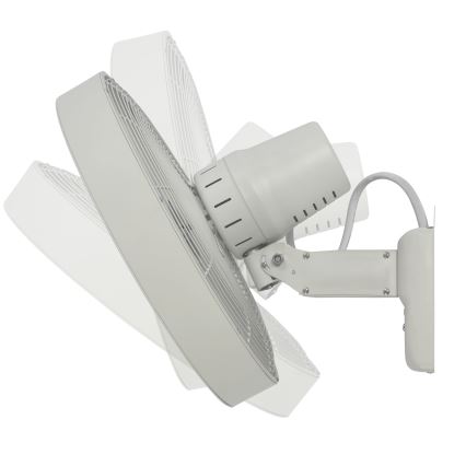 ZEVENTI - Ventilador de pared FREEZE 50W/230V diá. 40 cm blanco + control remoto