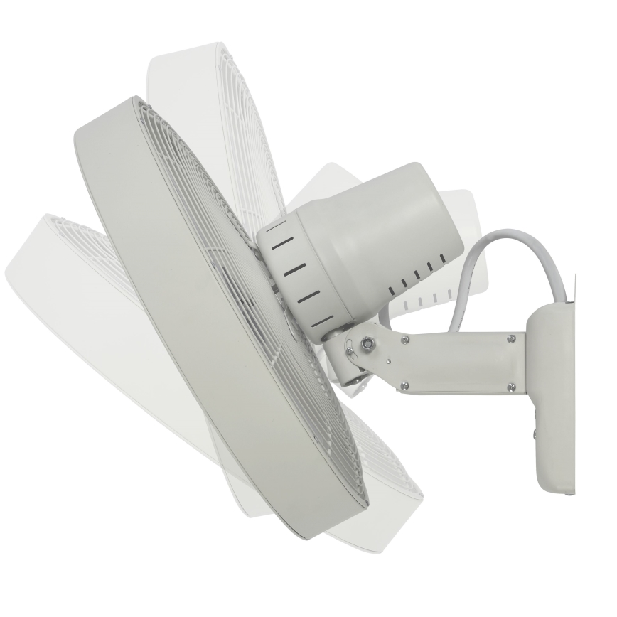 ZEVENTI - Ventilador de pared FREEZE 50W/230V diá. 40 cm blanco + control remoto