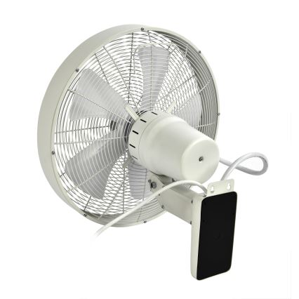 ZEVENTI - Ventilador de pared FREEZE 50W/230V diá. 40 cm blanco + control remoto