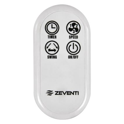 ZEVENTI - Ventilador de pared FREEZE 50W/230V diá. 40 cm blanco + control remoto
