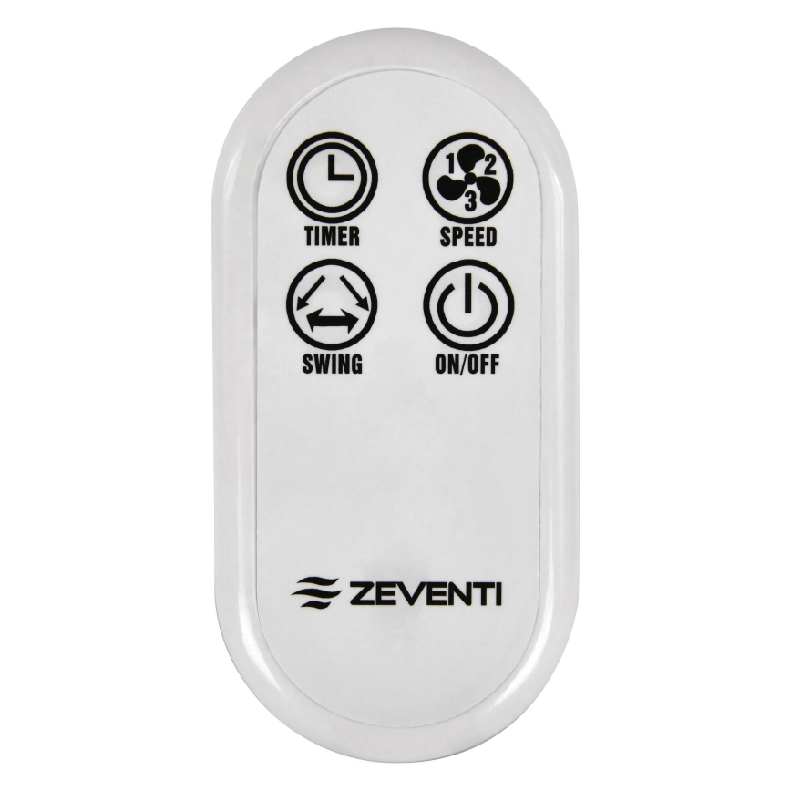ZEVENTI - Ventilador de pared FREEZE 50W/230V diá. 40 cm blanco + control remoto