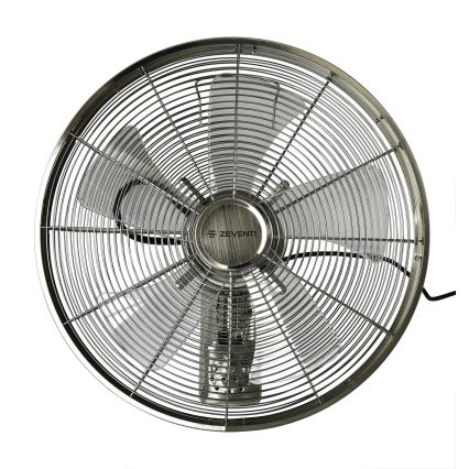 ZEVENTI - Ventilador de pared FREEZE 50W/230V diá. 40 cm cromo mate + control remoto