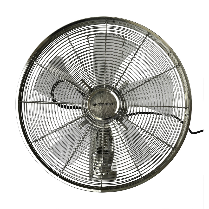 ZEVENTI - Ventilador de pared FREEZE 50W/230V diá. 40 cm cromo mate + control remoto